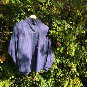 Vintage purple and mint button shirt
